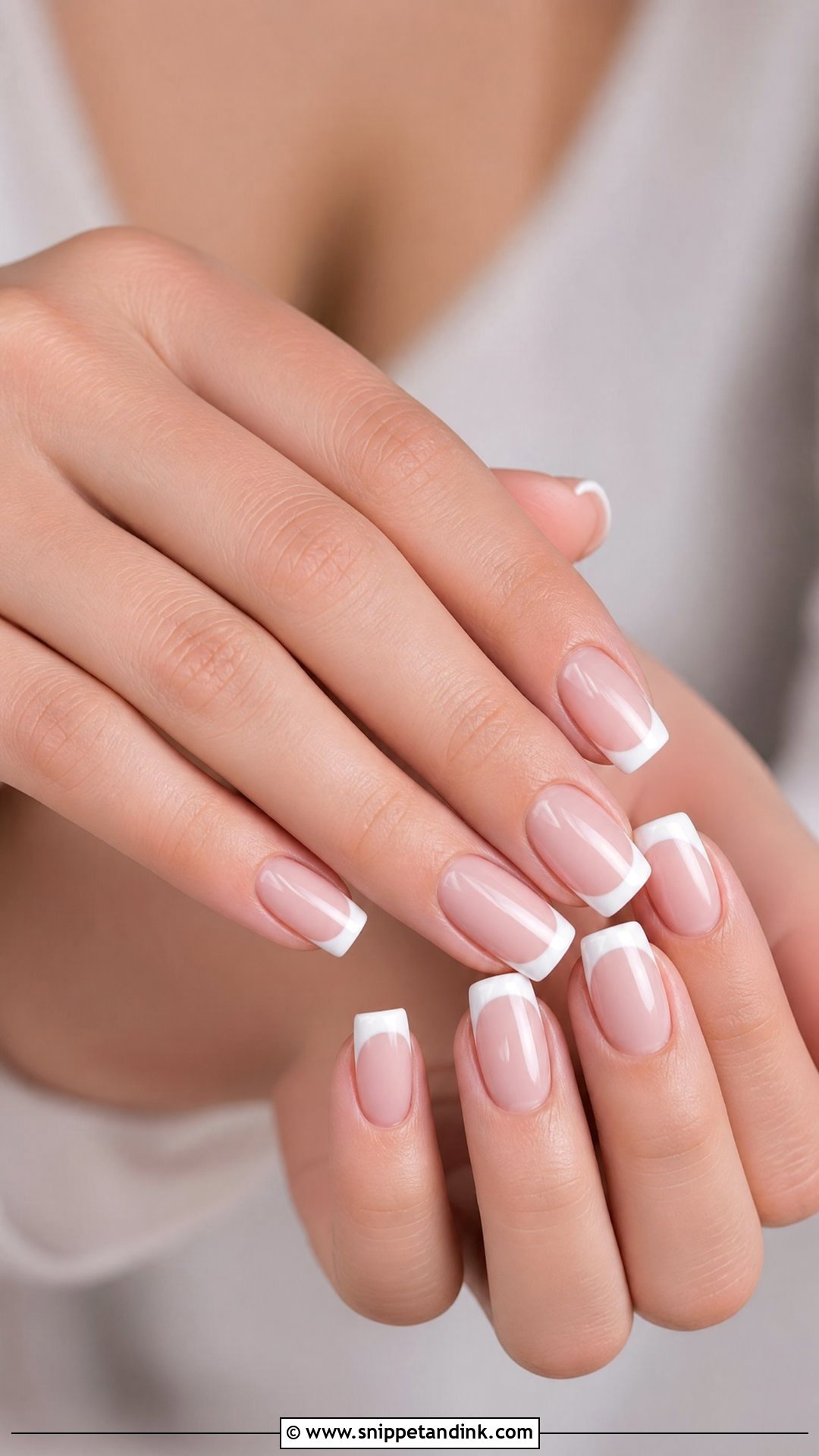 Square French Wedding Nails - Snippet and Ink - 25 Wedding Nails 2024