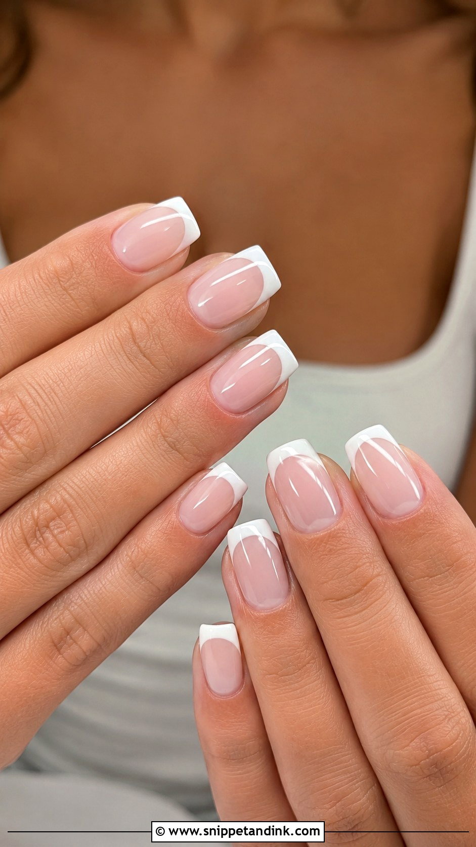 Square French Wedding Nails - Snippet and Ink - 20 French Wedding Nails for Bride