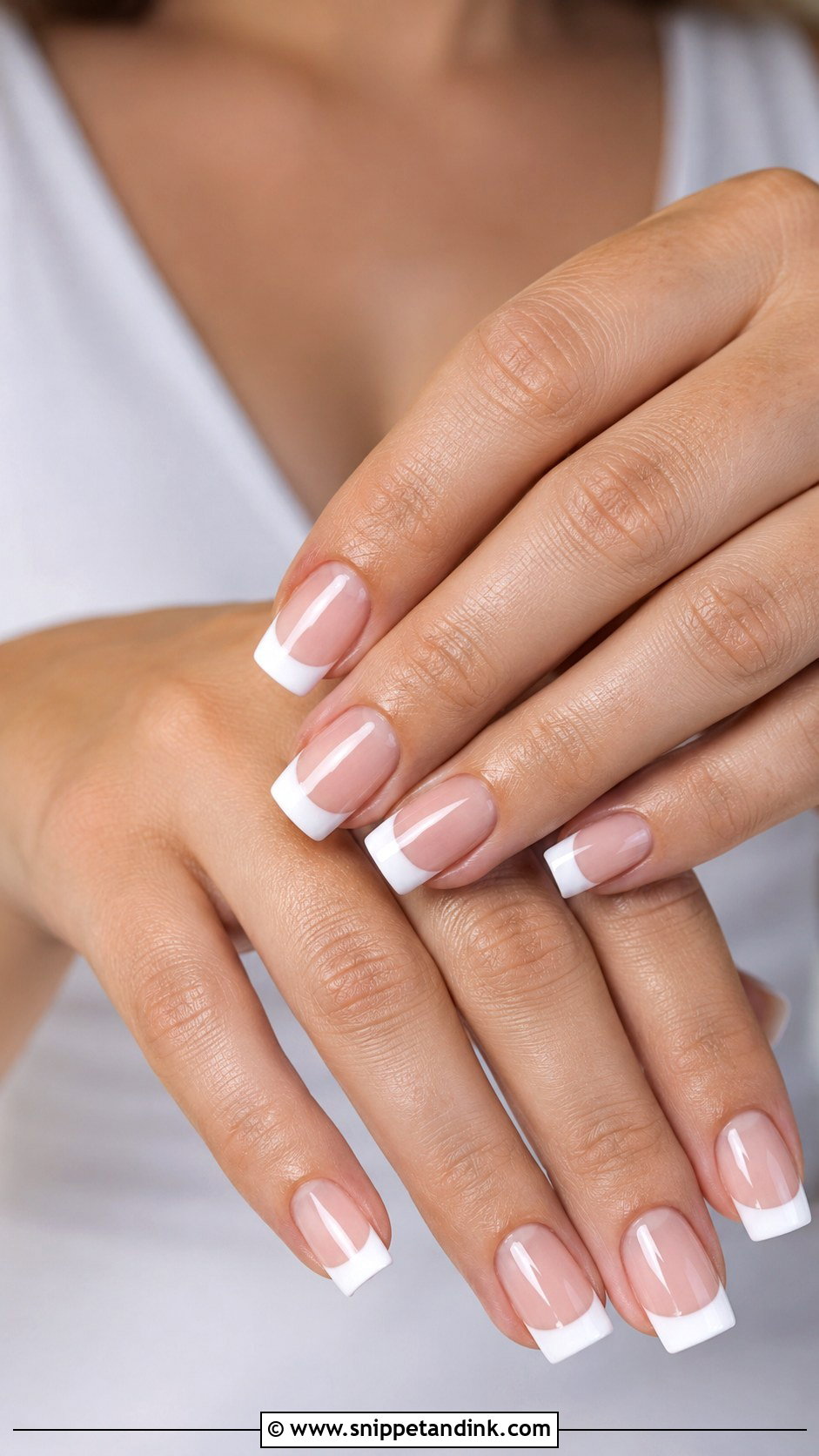 Square French Wedding Nails - Snippet and Ink - 20 Wedding Nails 2025 Bride