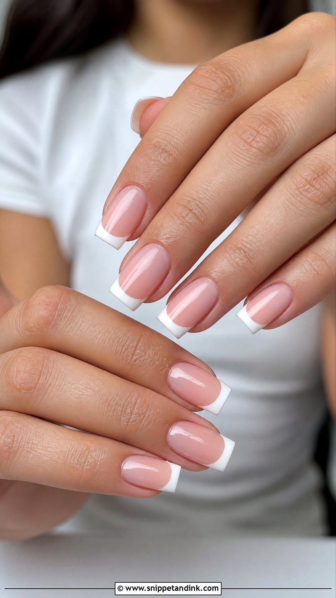 Square French Wedding Nails - Snippet and Ink - 25 French Wedding Nails
