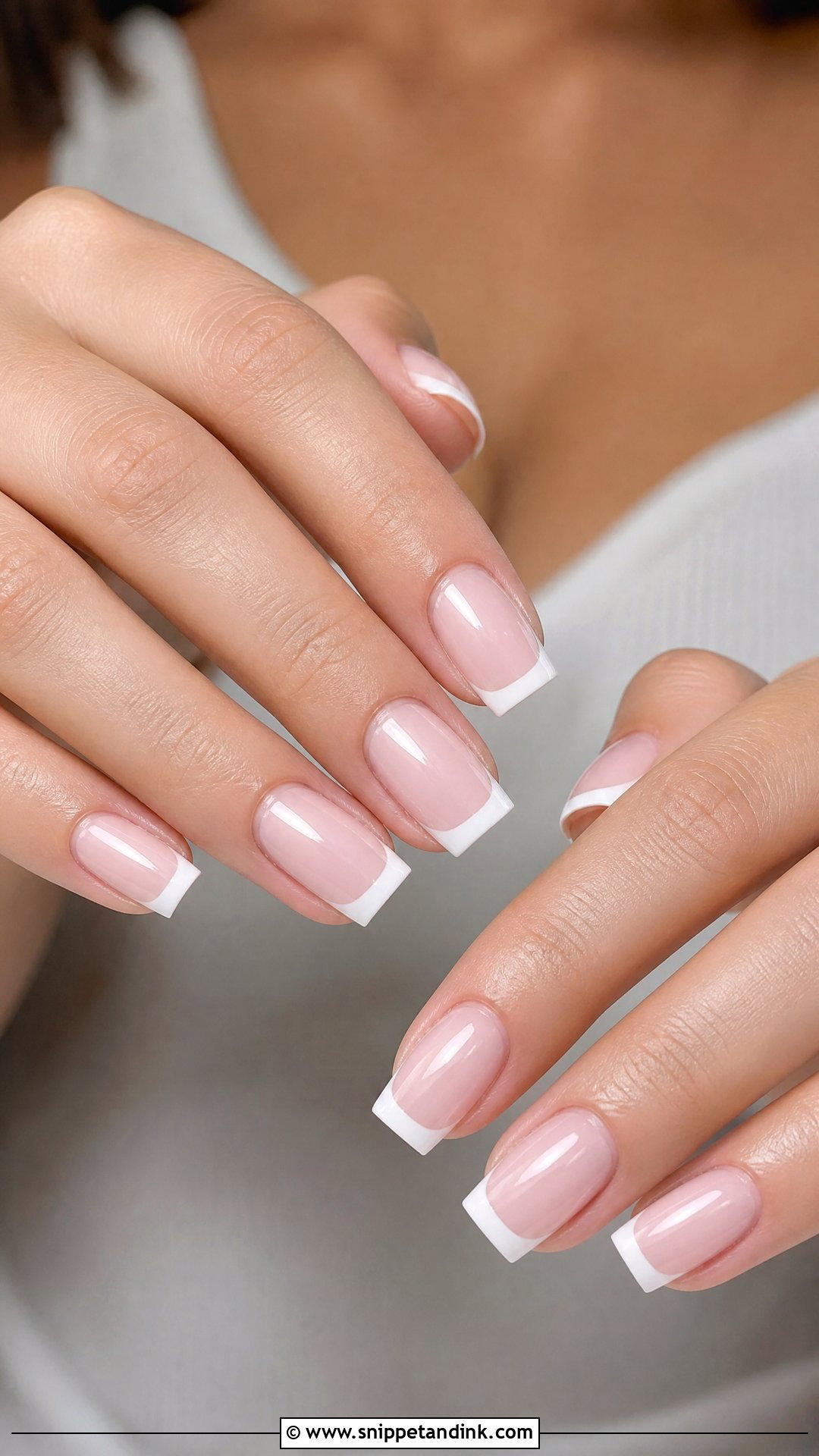 Square French Wedding Nails - Snippet and Ink - 25 Nails for a Wedding