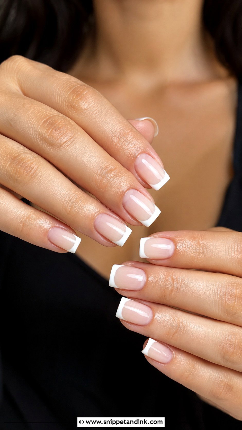 Square French Wedding Nails - Snippet and Ink - 20 French Nails for Wedding