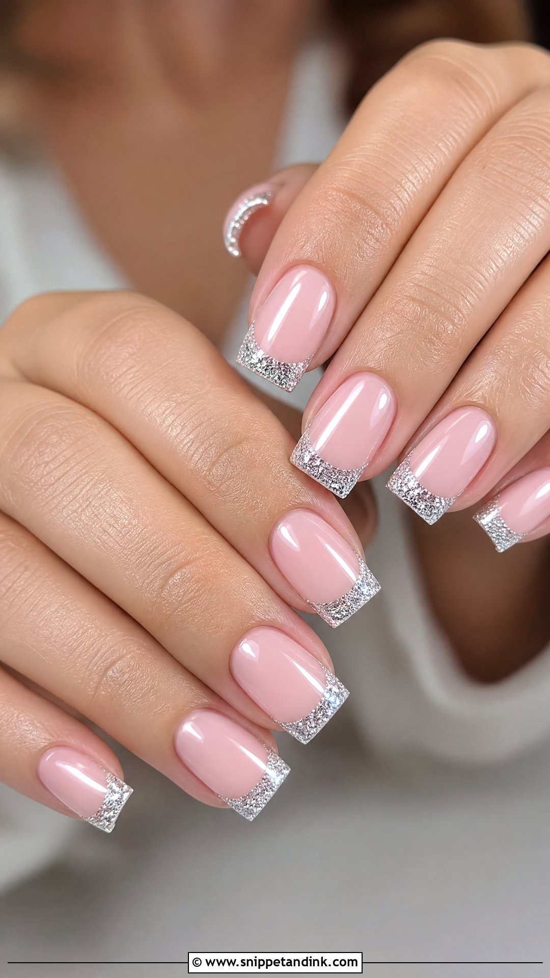 Square Glitter Wedding Nails - Snippet and Ink - 25 Glitter Wedding Nails
