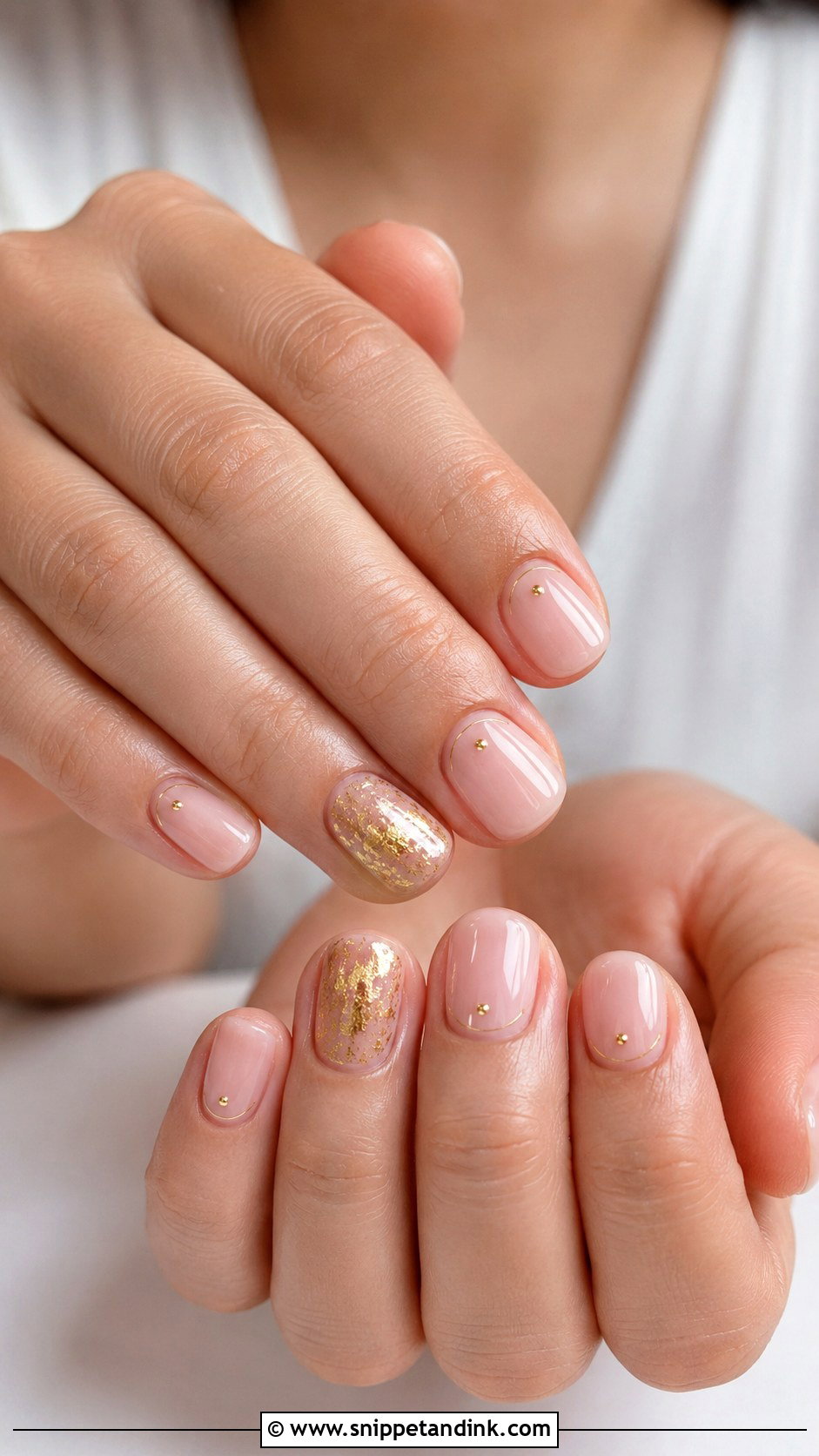 Square Gold Wedding Nails - Snippet and Ink - 20 Wedding Nails with Gold