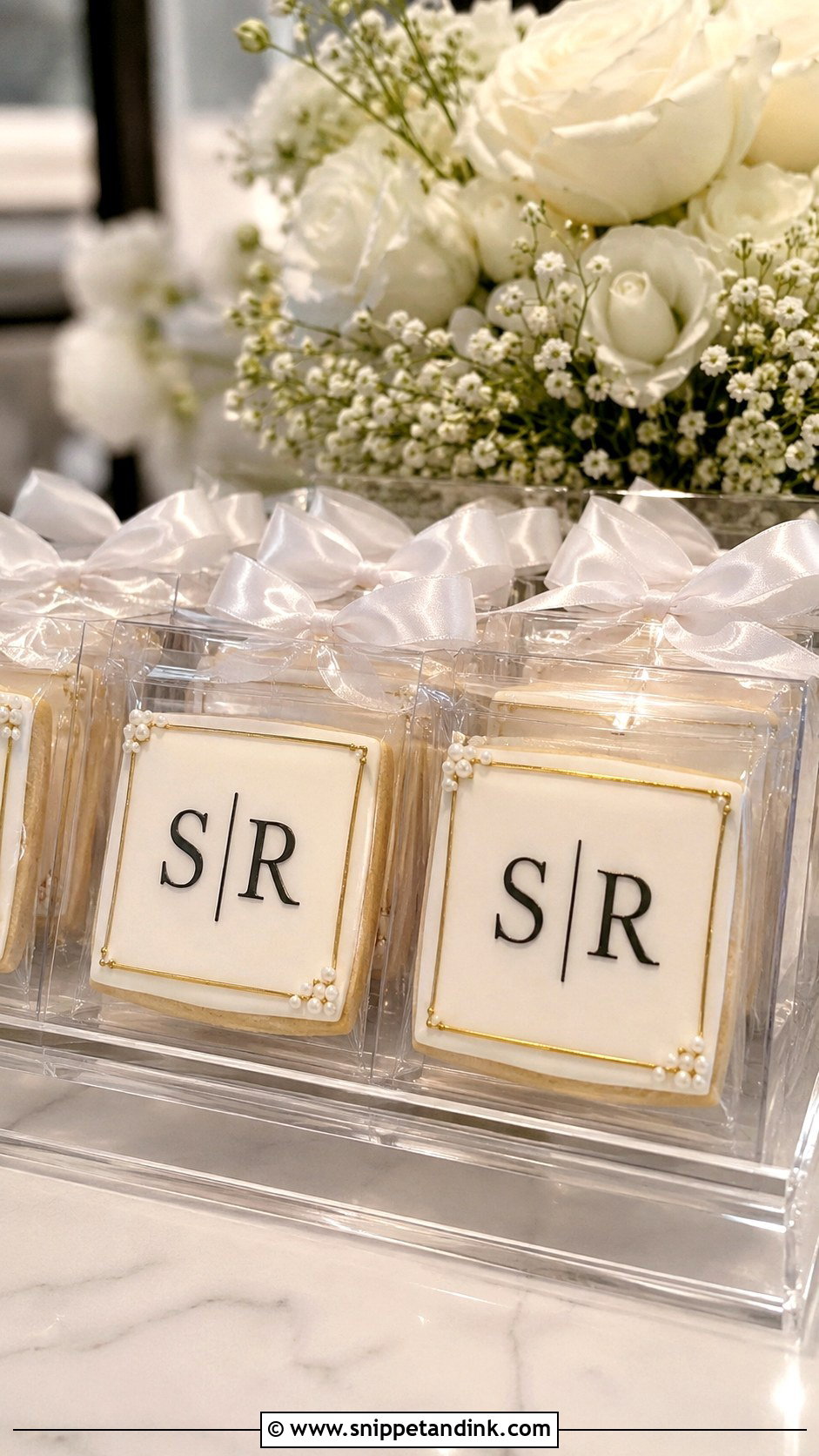 Square Initial Wedding Cookies - Snippet and Ink - 20 Initial Wedding Cookies