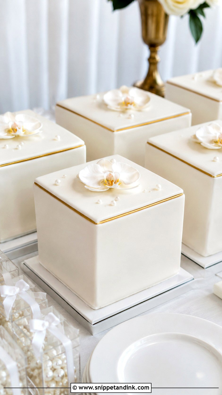 Square Mini Wedding Cakes - Snippet and Ink - 20 Wedding Cake Souvenir Ideas
