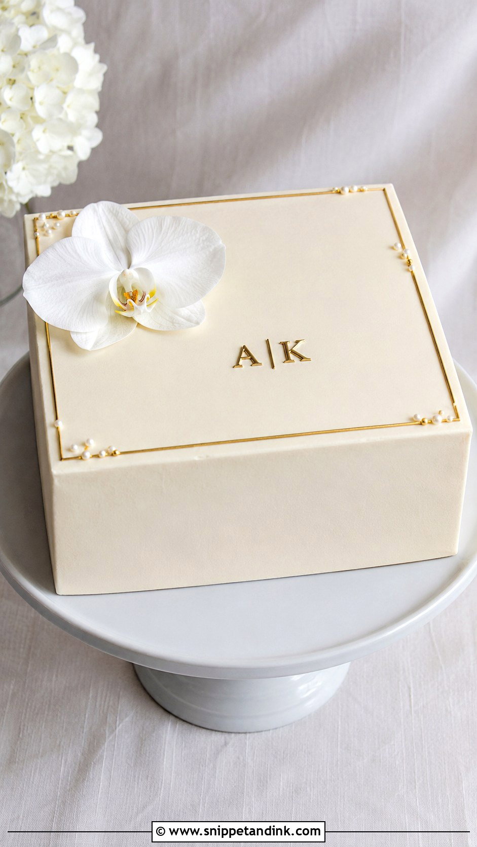 Square Minimalist Anniversary Cake - Snippet and Ink - 20 Square Anniversary Cake Ideas