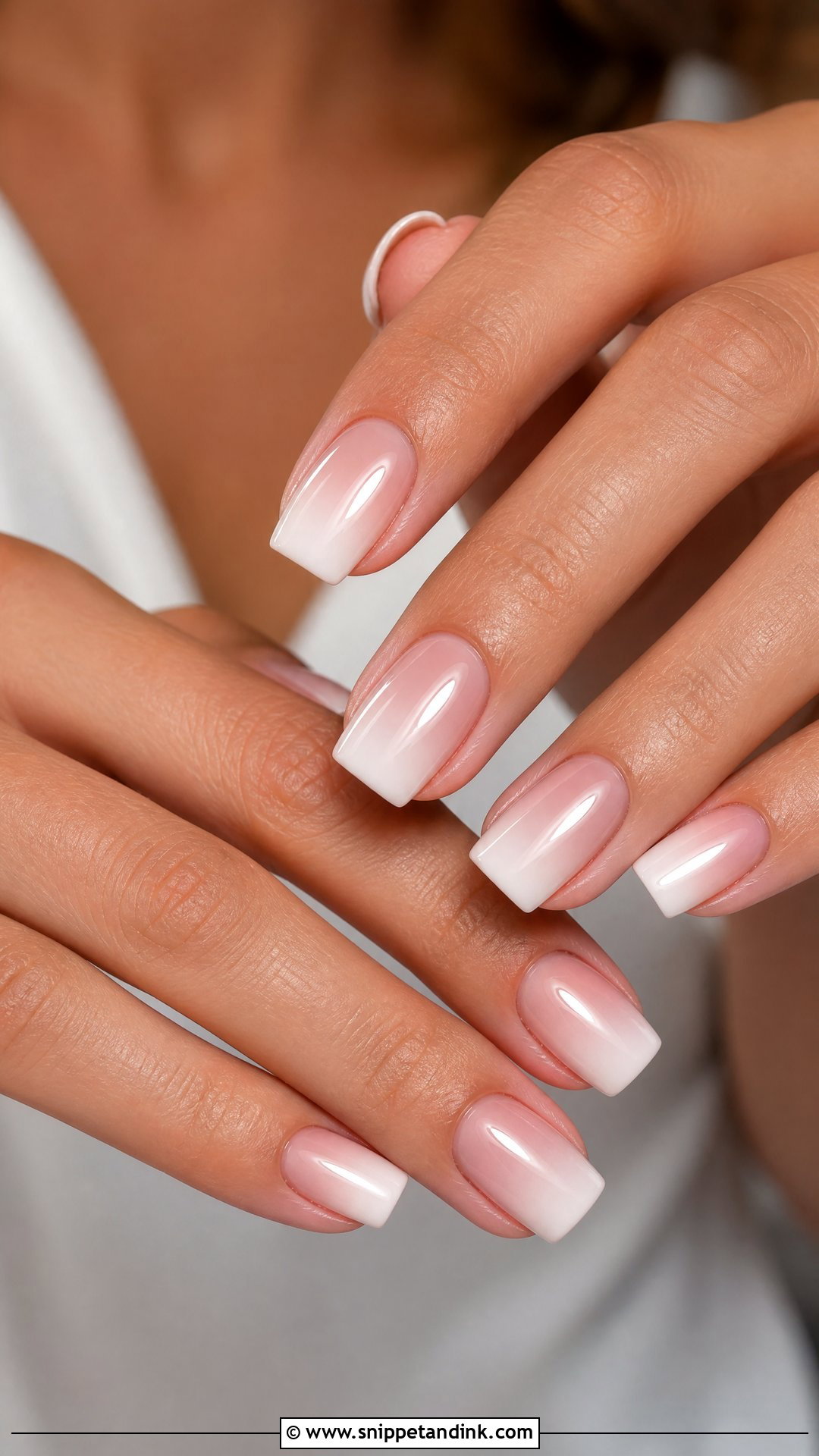 Square Ombre Wedding Nails - Snippet and Ink - 25 Ombre Wedding Nails