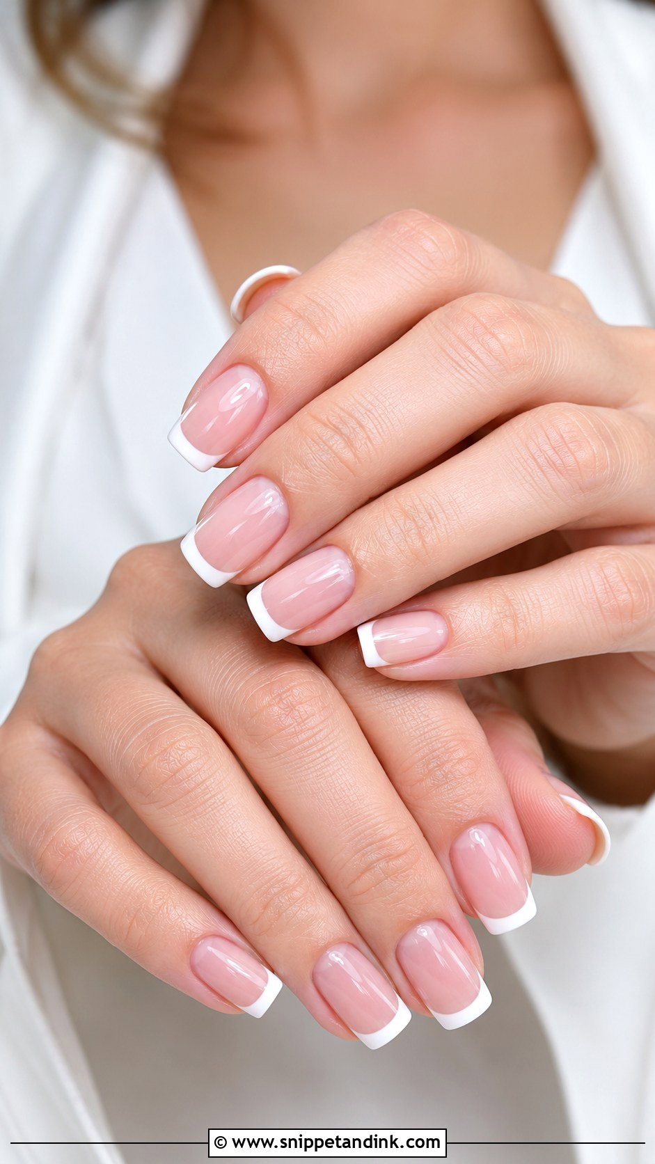 Square Pink And White Bridal Wedding Nails - Snippet and Ink - 20 Elegant White Pink Bridal Wedding Nails