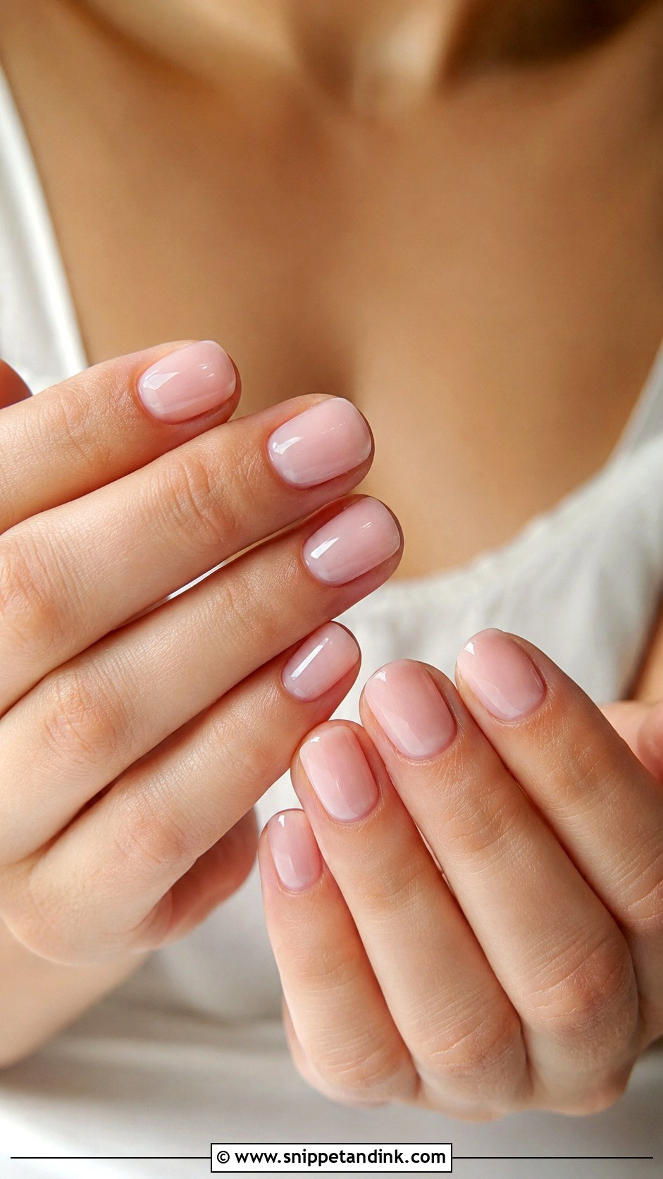 Square Plain Wedding Nails - Snippet and Ink - 20 Plain Wedding Nails