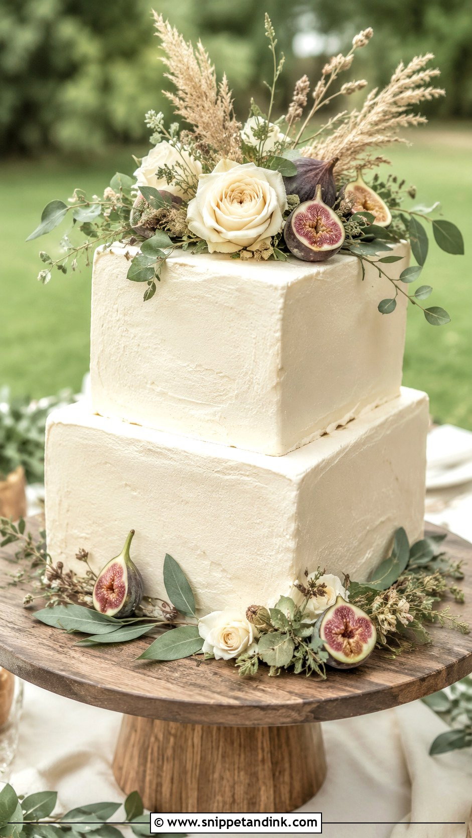 Square Rustic Wedding Cake - Snippet and Ink - 20 Square Cake Designs for Wedding