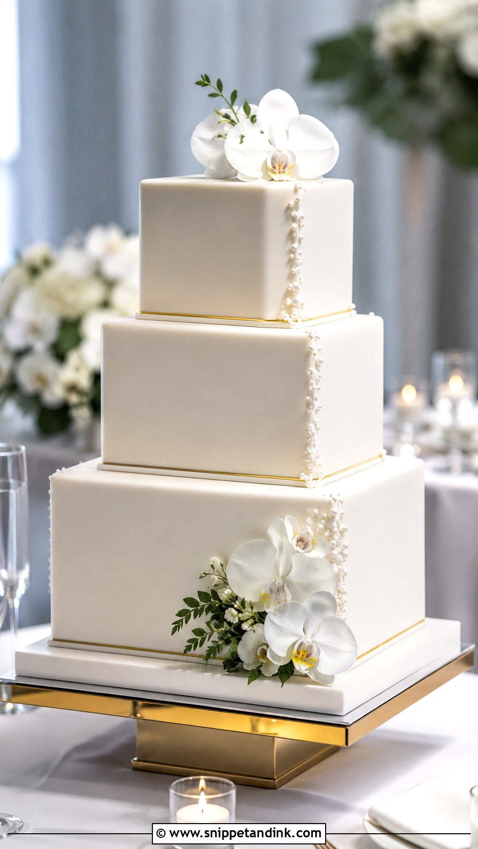 Square Wedding Cake - Snippet and Ink - 20 Best Cake Design Ideas for Wedding