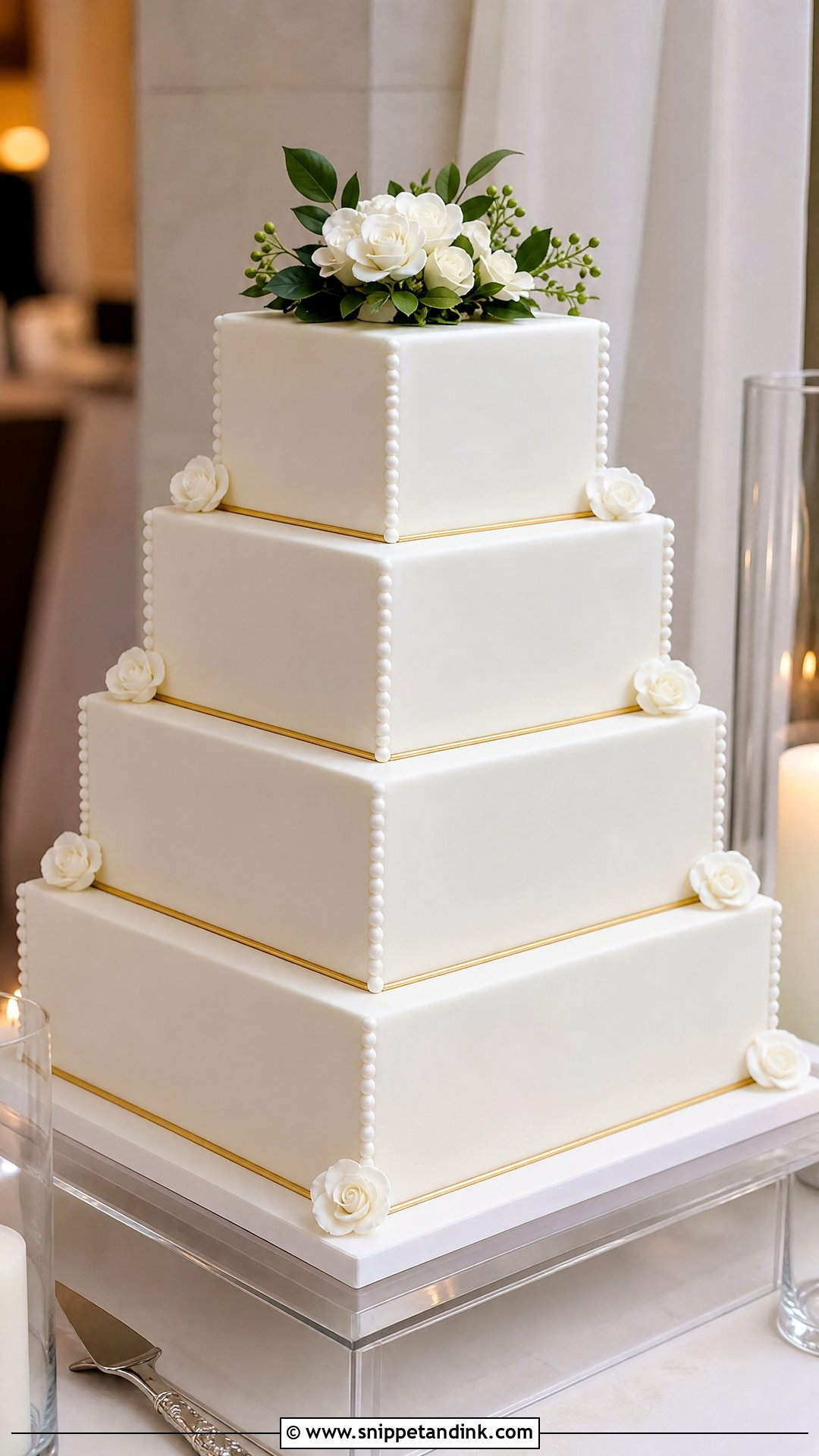 Square Wedding Cake - Snippet and Ink - 20 Nice Cake Ideas for Wedding
