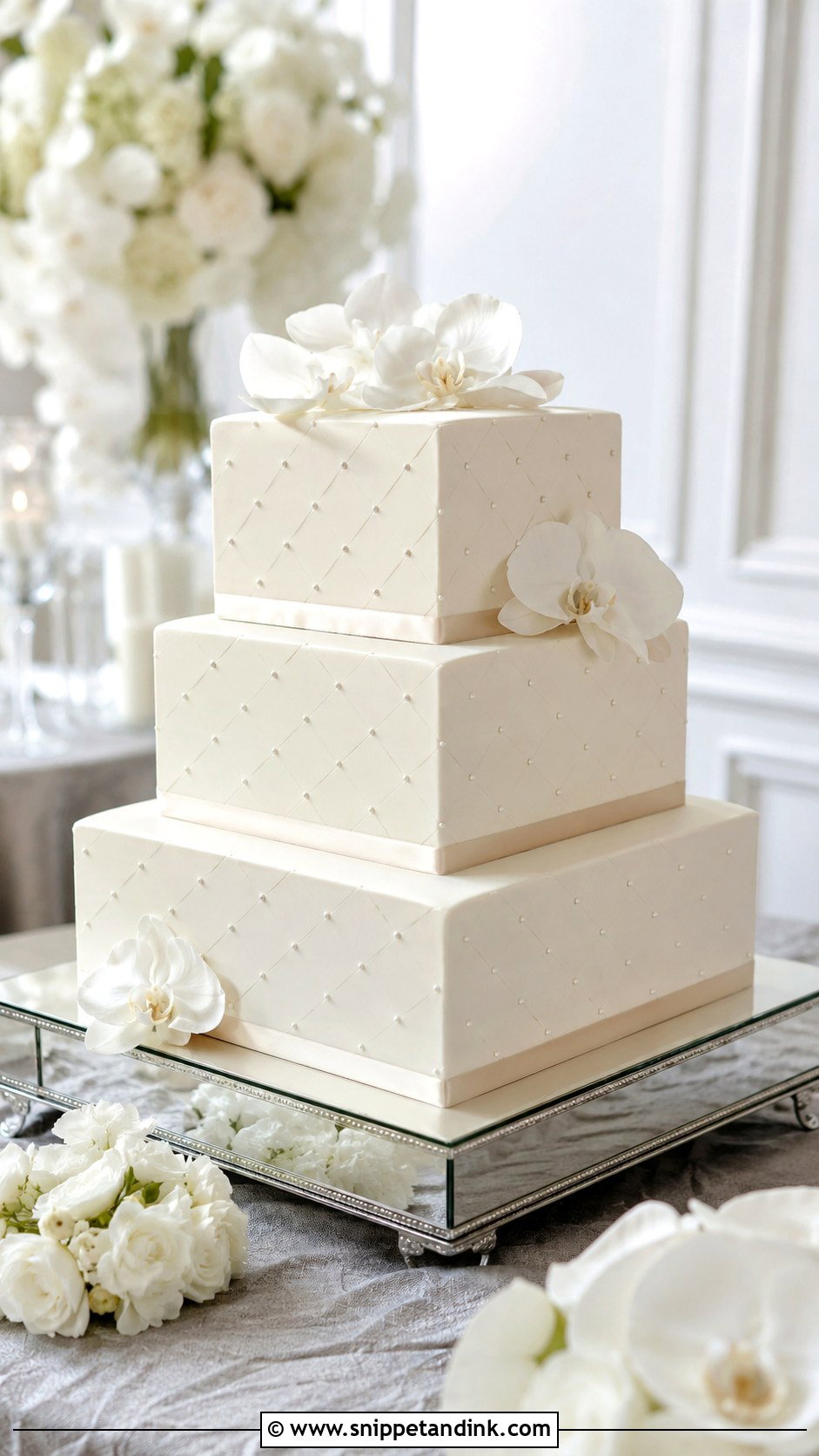 Square Wedding Cake - Snippet and Ink - 20 Popular Cake Designs for Wedding