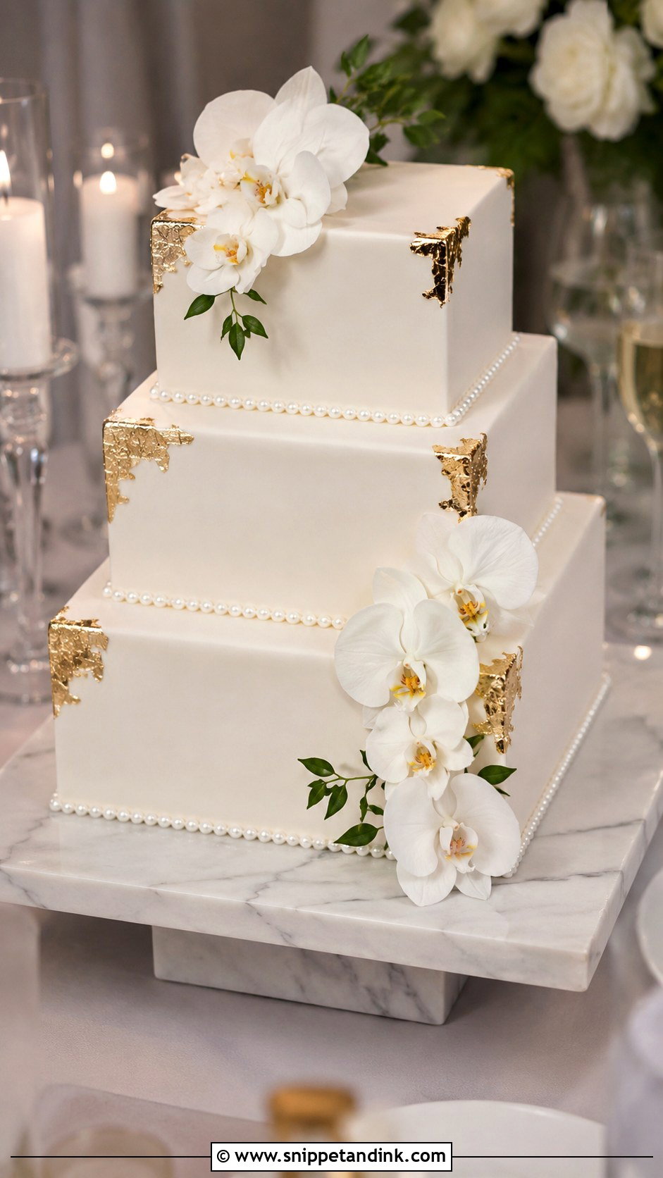 Square Wedding Cake - Snippet and Ink - 20 Cakes with Pictures for Wedding