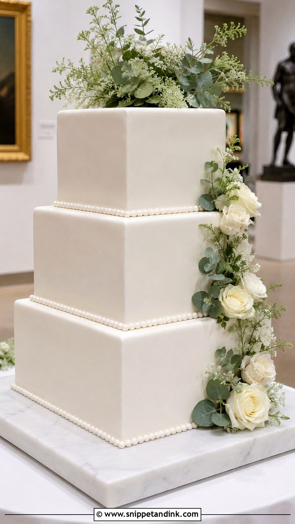 Square Wedding Cake - Snippet and Ink - 20 Uk Cake Design Ideas for Wedding