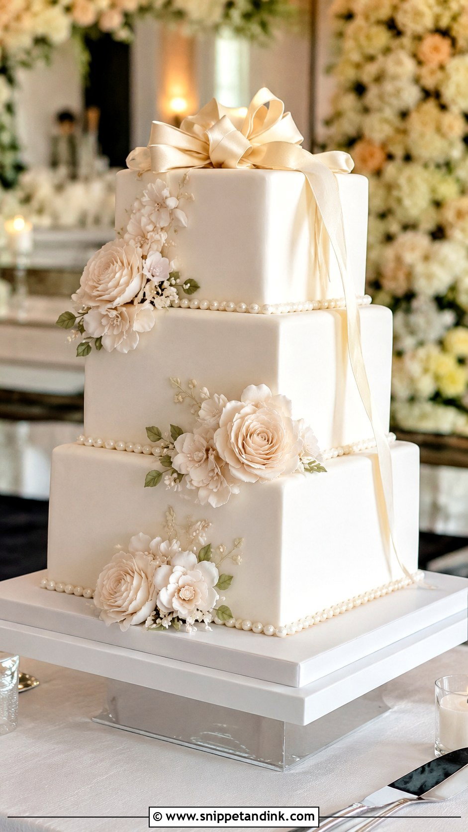 Square Wedding Cake - Snippet and Ink - 20 Wedding Cake Chart