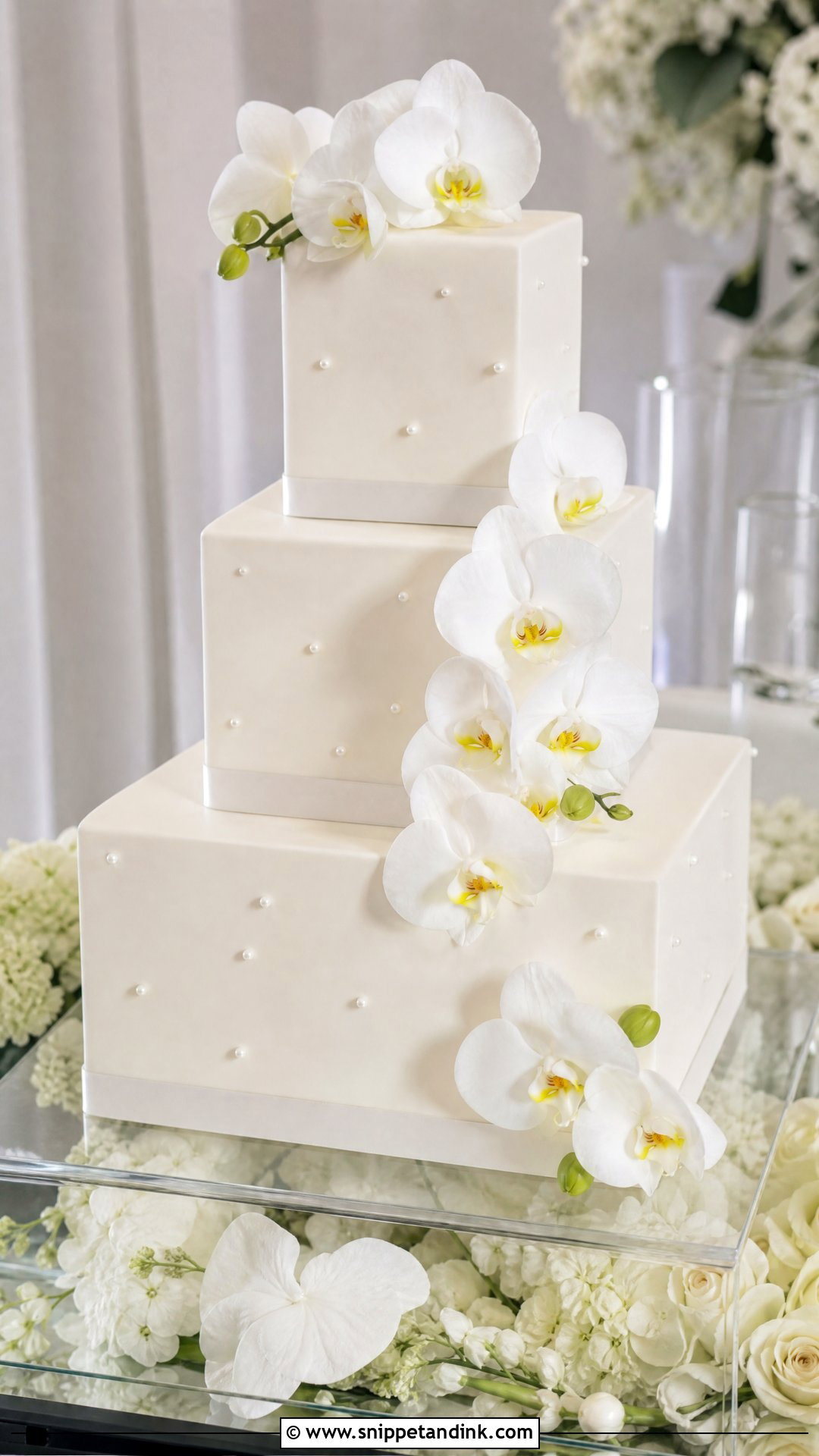 Square Wedding Cake - Snippet and Ink - 25 Latest Cake Design Ideas for Wedding