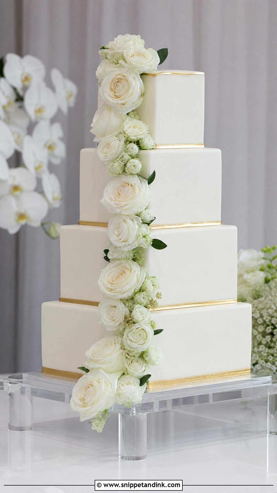Square Wedding Cake - Snippet and Ink - 25 Unique Wedding Cakes