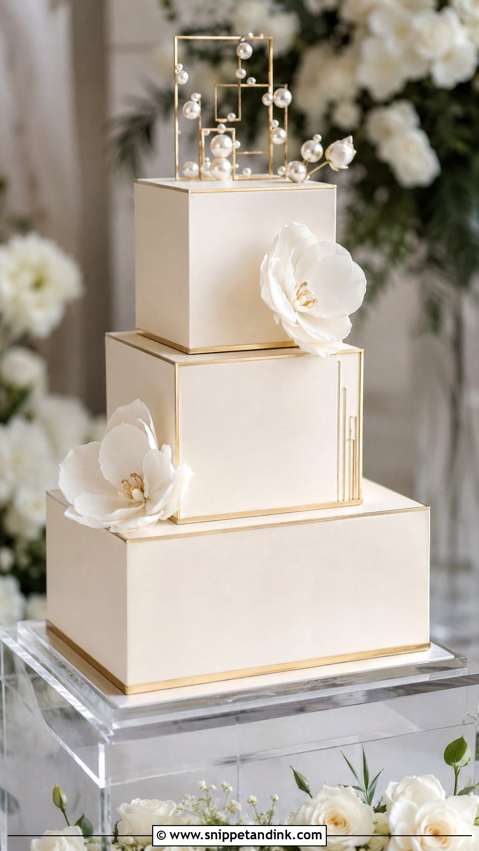 Square Wedding Cake - Snippet and Ink - 25 Wedding Cake Gif