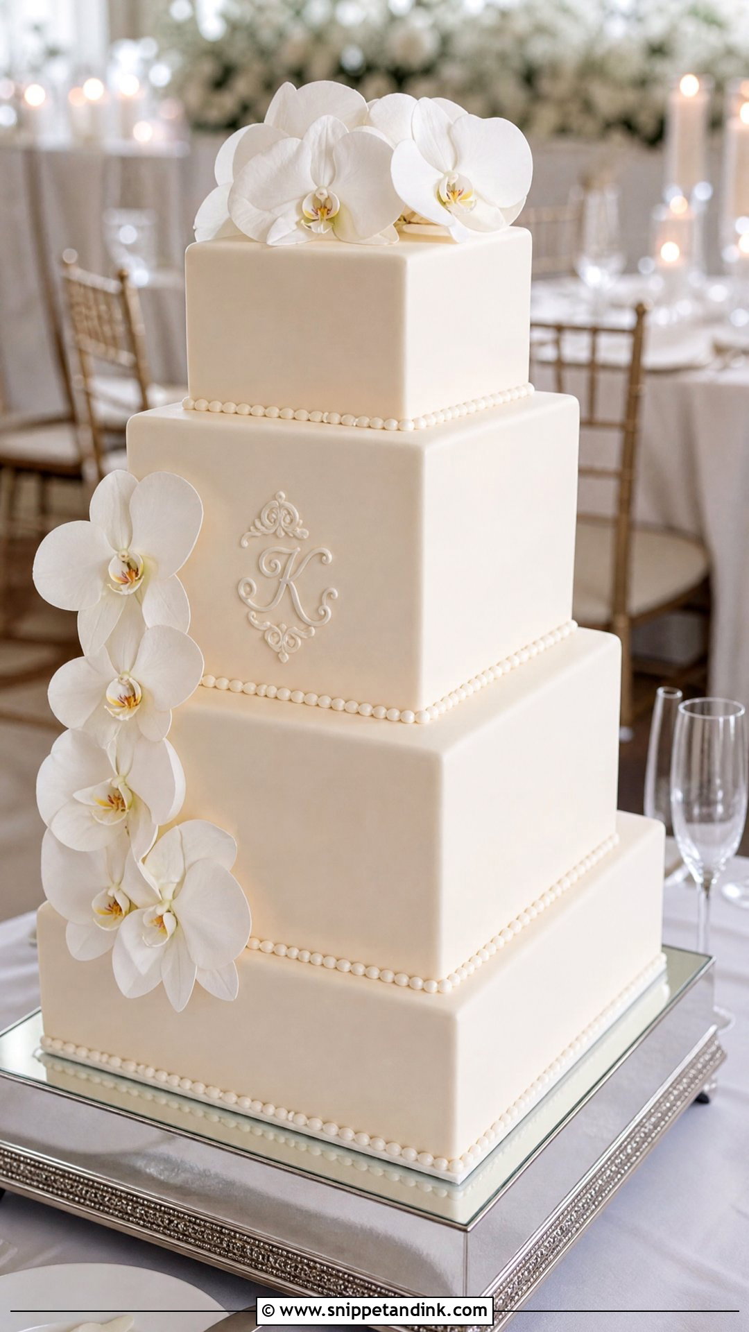 Square Wedding Cake - Snippet and Ink - 30 Big Cake Ideas for Wedding