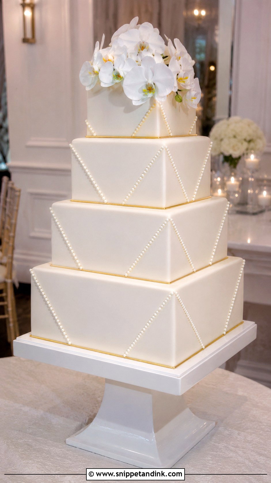 Square Wedding Cake - Snippet and Ink - 20 Custom Cake Designs for Wedding