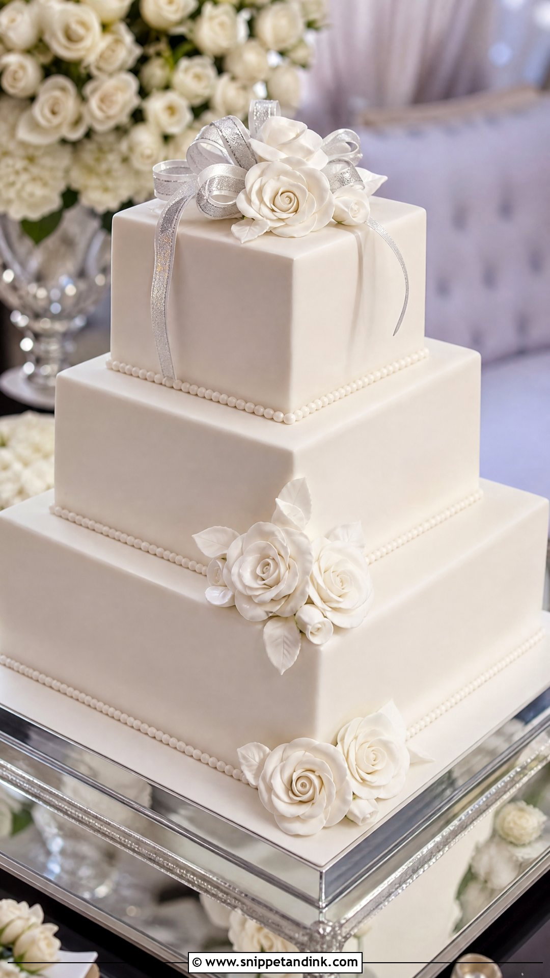 Square Wedding Cake - Snippet and Ink - 30 Trending Cakes for Wedding
