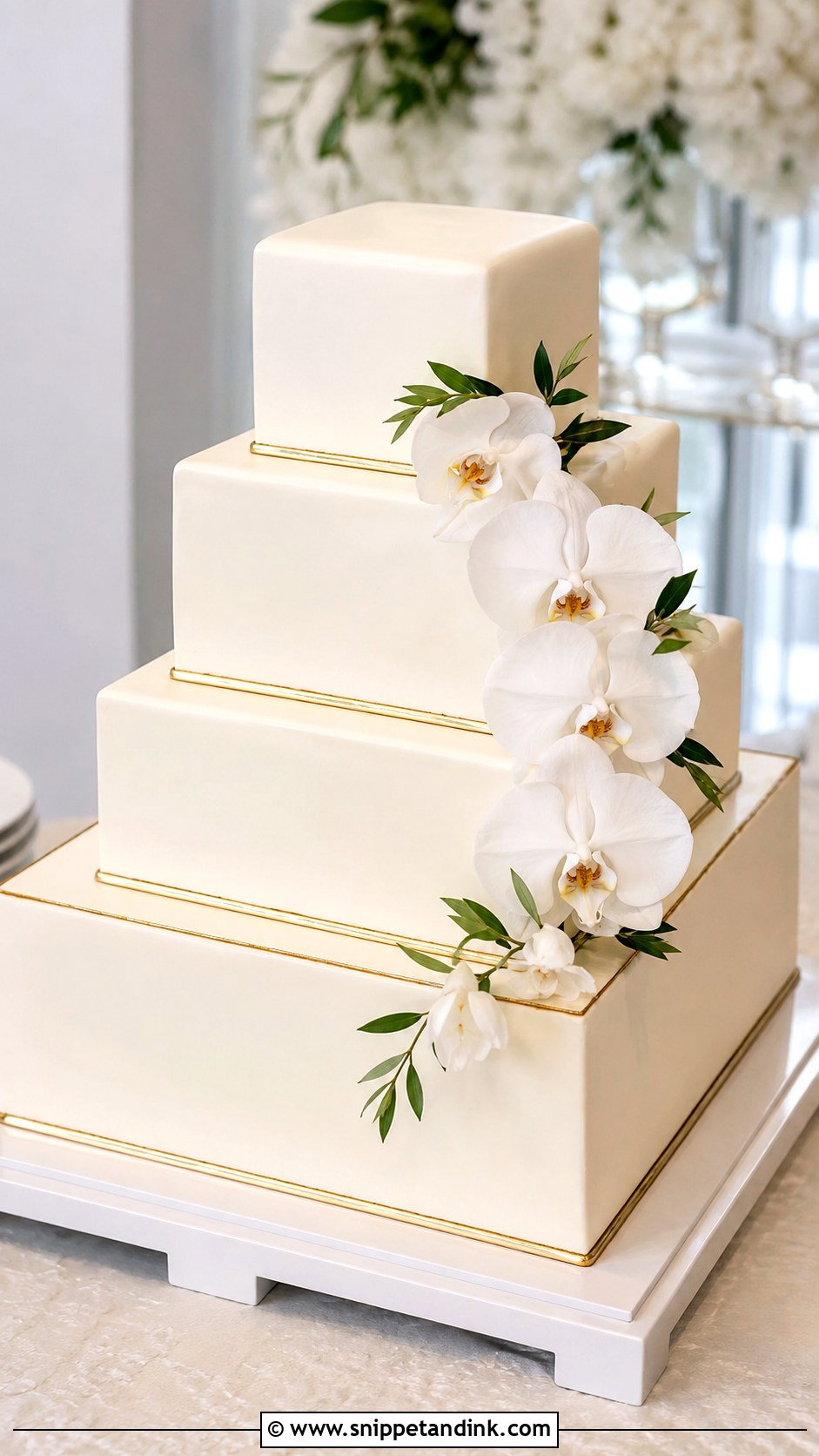 Square Wedding Cake - Snippet and Ink - 20 Different Cake Ideas for Wedding