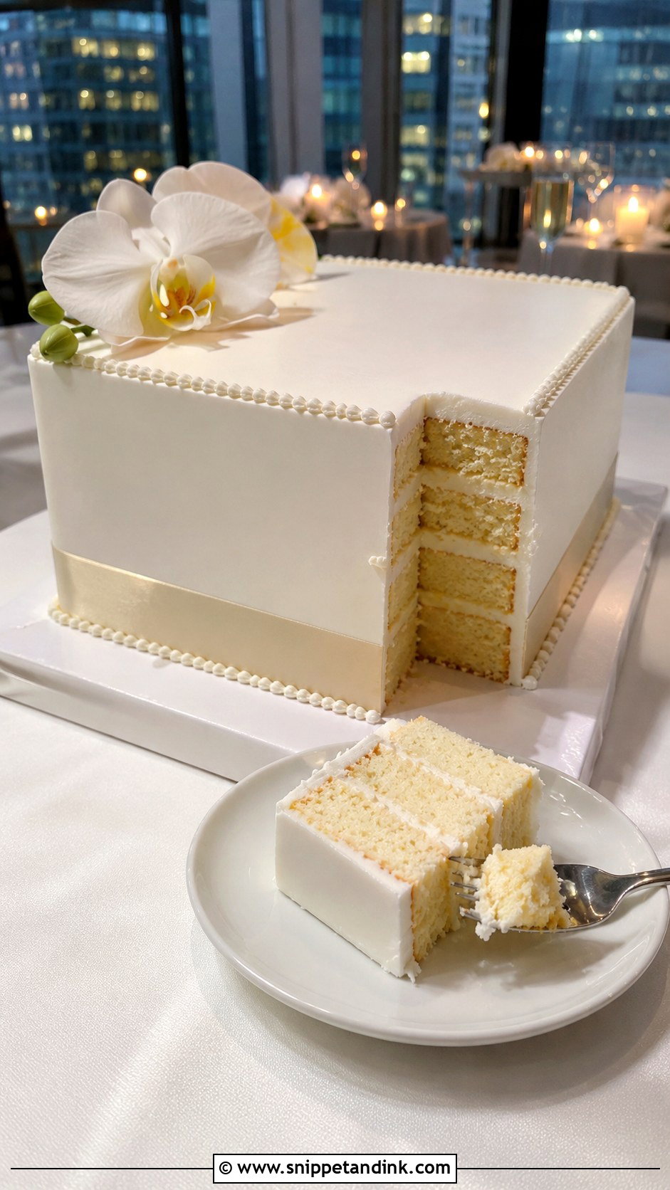 Square Wedding Cake Bite Photo - Snippet and Ink - 20 Cake Eating Photoshoot Ideas for Wedding