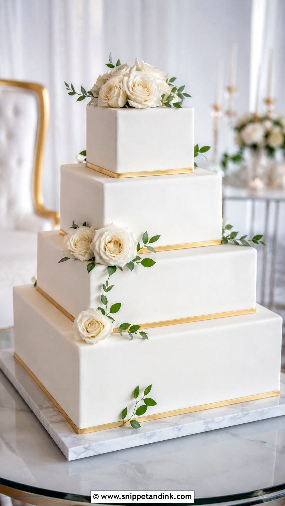 Square Wedding Cake Couple Photo - Snippet and Ink - 20 Wedding Cake Couple Photos