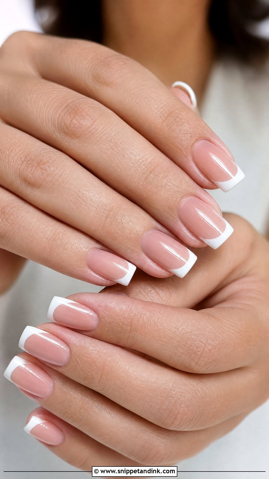 Square Wedding French Nails - Snippet and Ink - 25 Wedding Nail Art for Bride Ideas