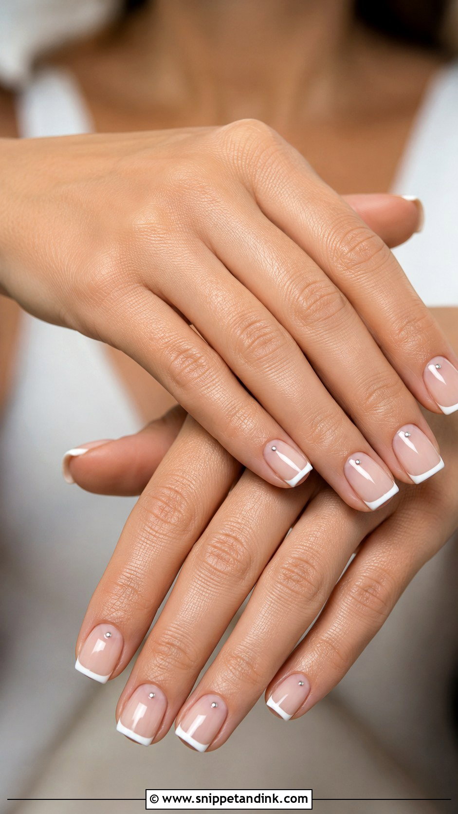 Square Wedding Nails - Snippet and Ink - 20 Simple Nail Art for Wedding Ideas