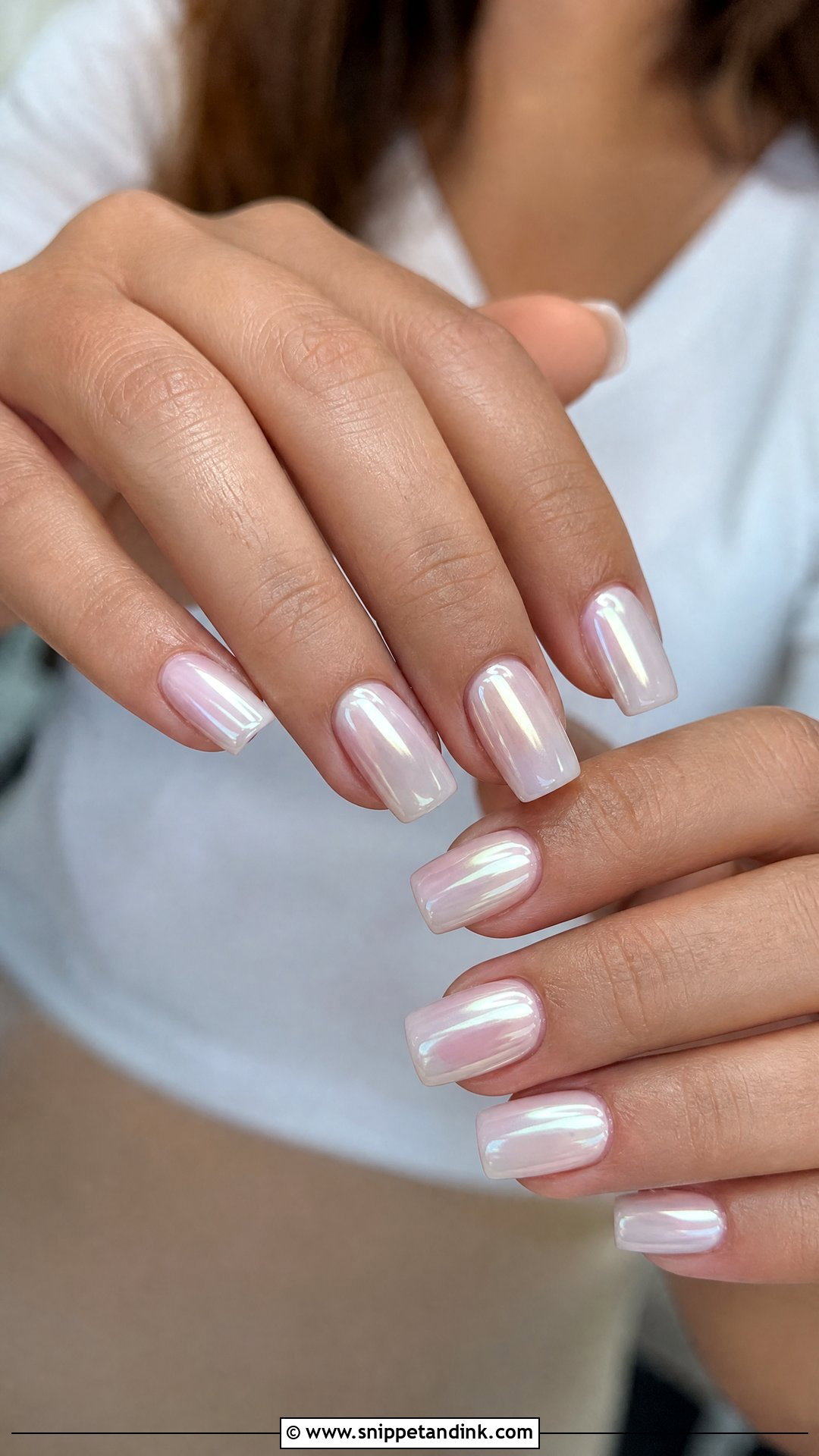 Square Wedding Nails With Glazed Chrome - Snippet and Ink - 25 Square Wedding Nails for Bride