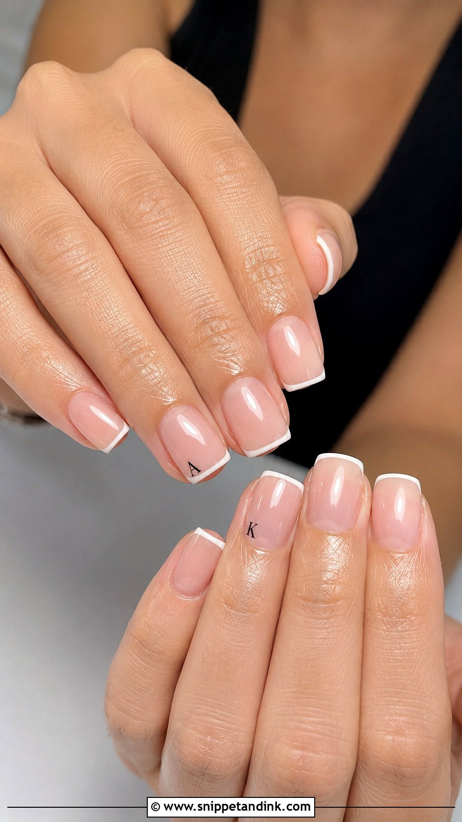 Square Wedding Nails With Initials - Snippet and Ink - 20 Wedding Nails Initials