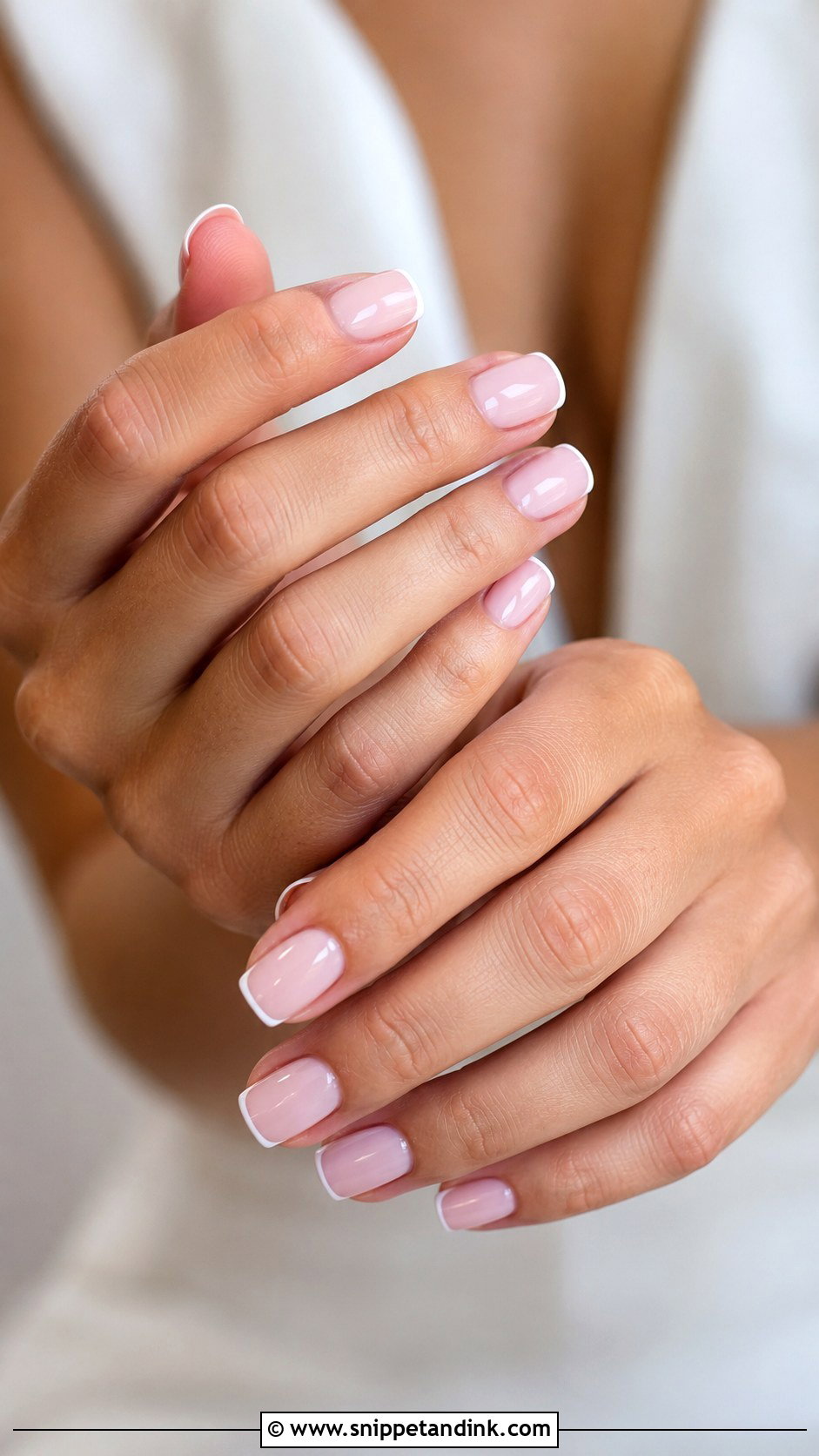 Square Wedding Nails With Micro French - Snippet and Ink - 20 Wedding Nails for Bride 2025