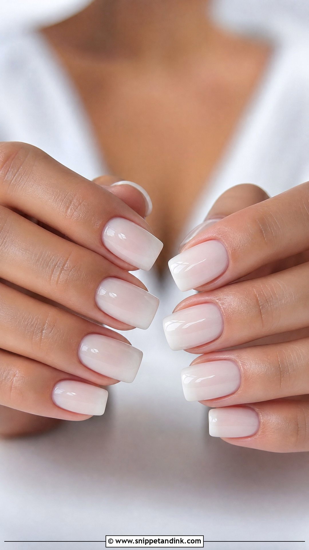 Square Wedding Nails With Milky White Polish - Snippet and Ink - 25 Square Wedding Nails for Bride