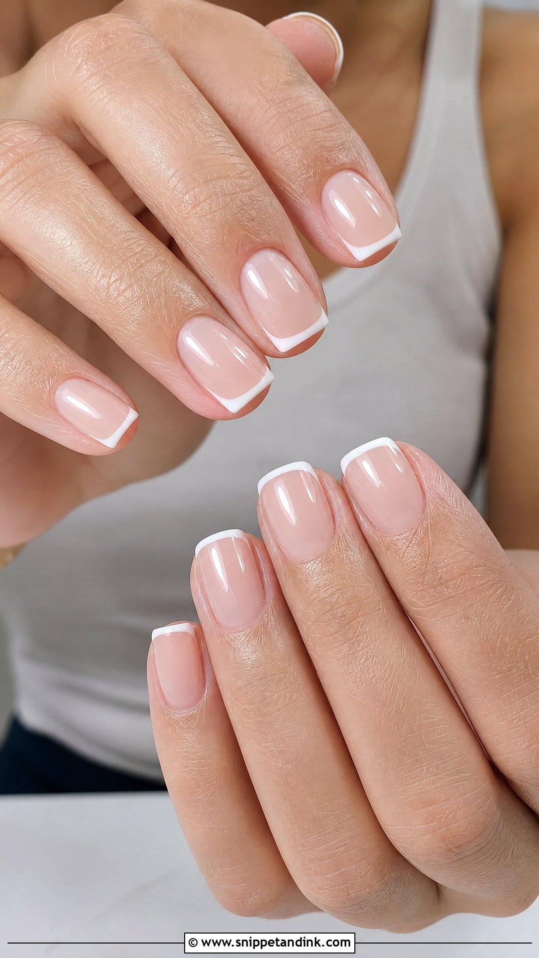 Square Wedding Nails With Thin French Tips - Snippet and Ink - 25 Simple Wedding Nail Art Ideas