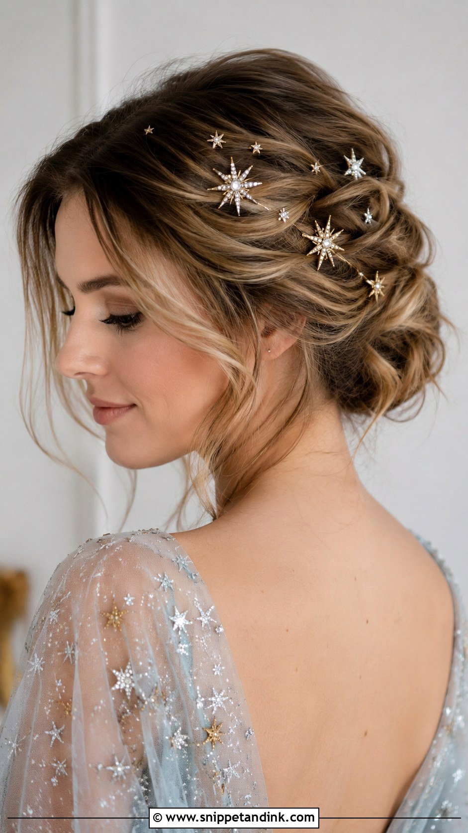 Star Hairpins for Celestial Themes - Snippet and Ink - 20 Bridal Hair Jewelry Ideas