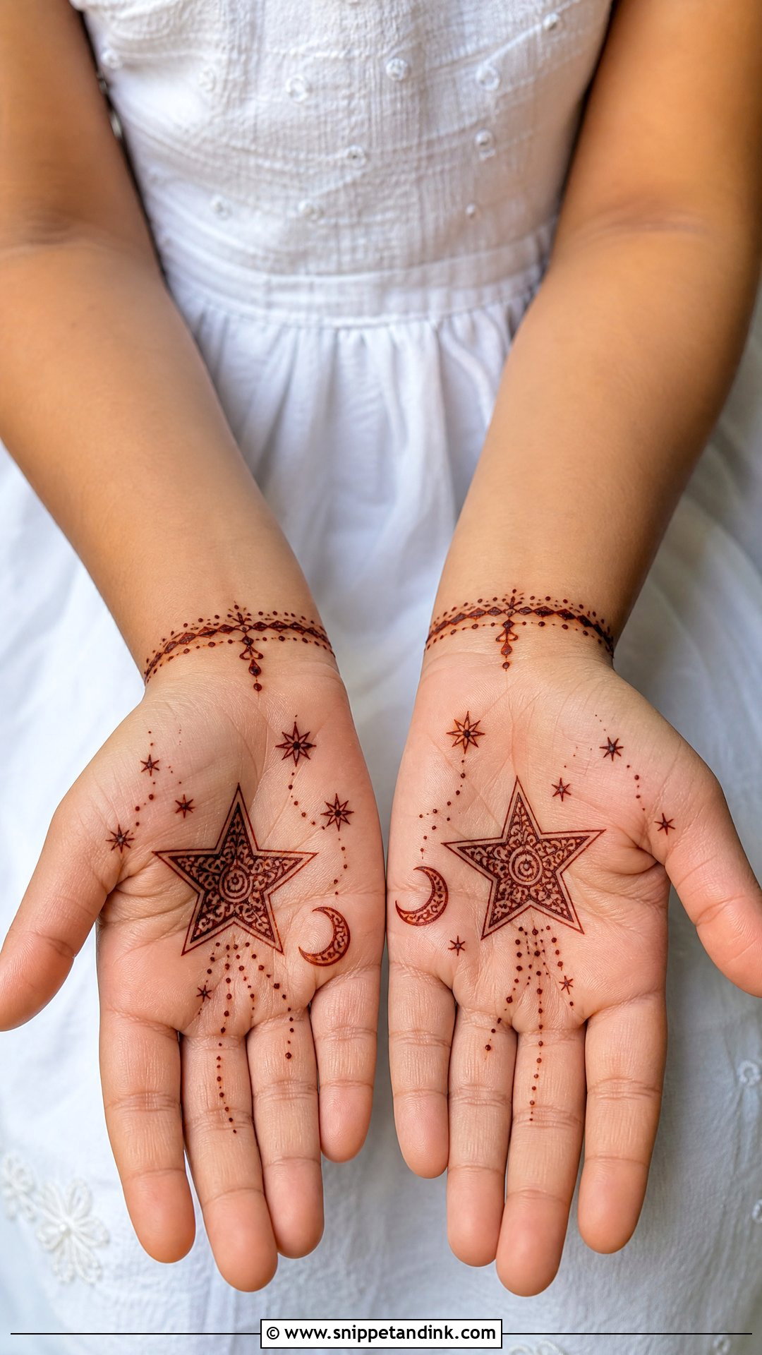 Star Kids Mehndi Design - Snippet and Ink - 25 Small Kids Mehndi Designs