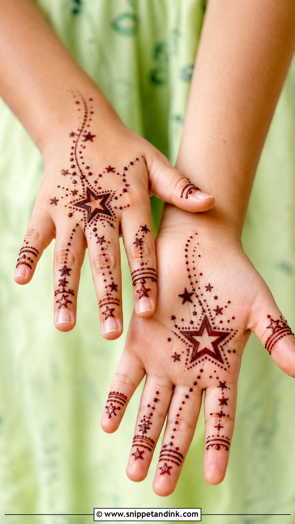 Star Mehndi Design For Kids - Snippet and Ink - 30 Kids Children Mehndi Designs