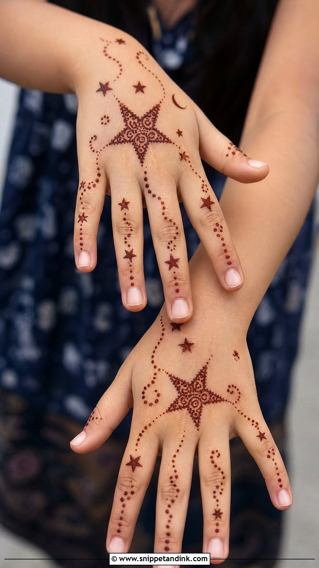 Star Mehndi Design for Children - Snippet and Ink - 30 Mehndi Designs for Children
