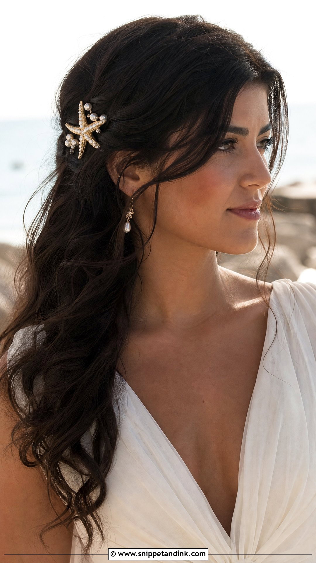 Starfish Hair Clip For Beach Wedding - Snippet and Ink - 15 Beach Wedding Hair Accessories