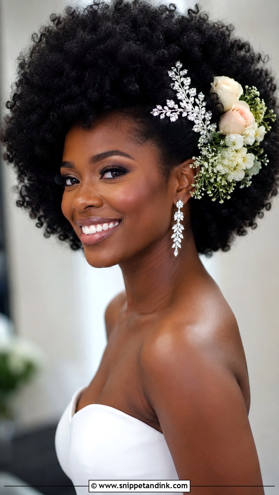 Statement Afro for Black Brides - Snippet and Ink - 20 Wedding Hair Styles Black Women