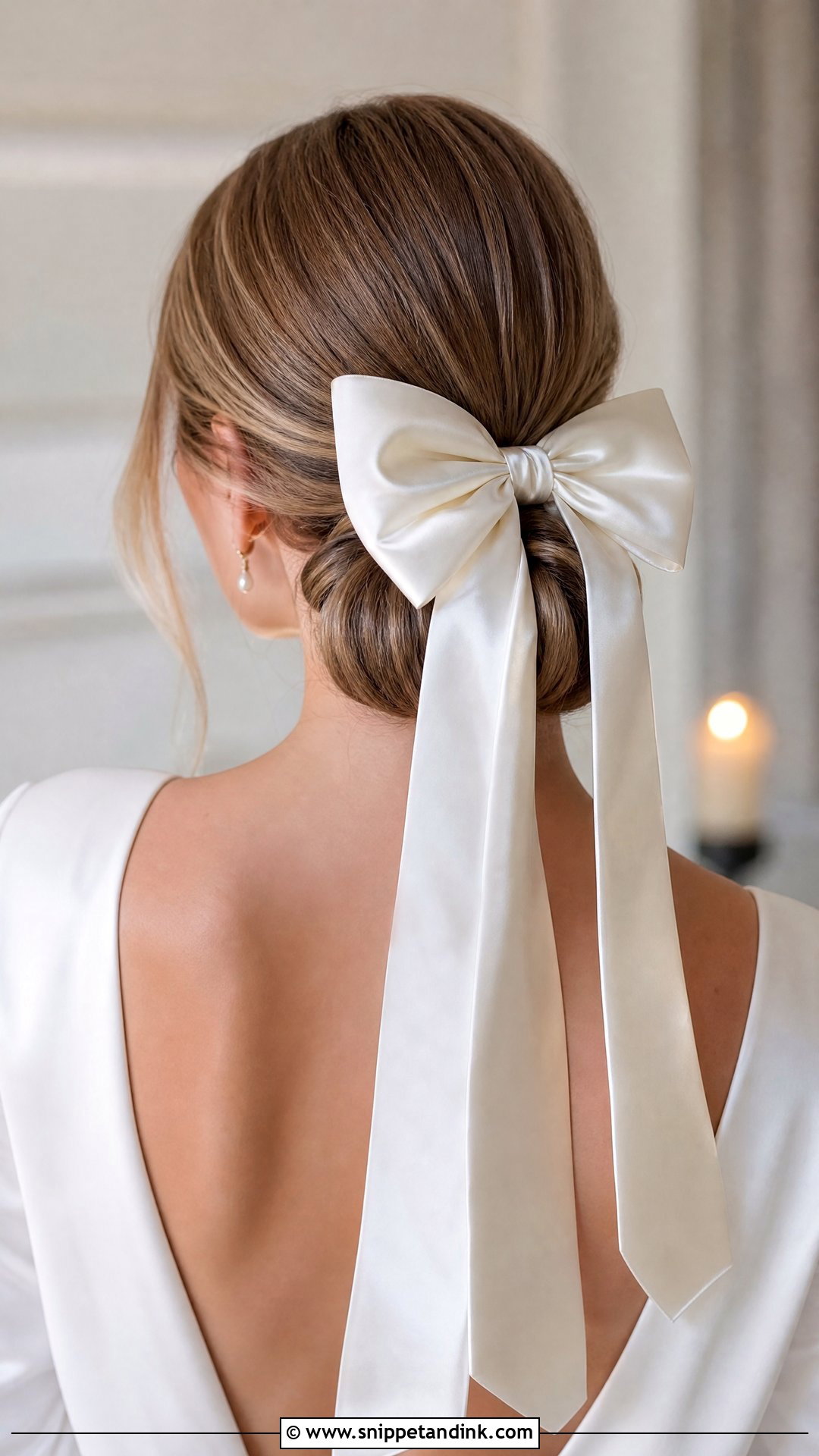 Statement Hair Bow With Tails - Snippet and Ink - 25 Bridal Hair Pieces