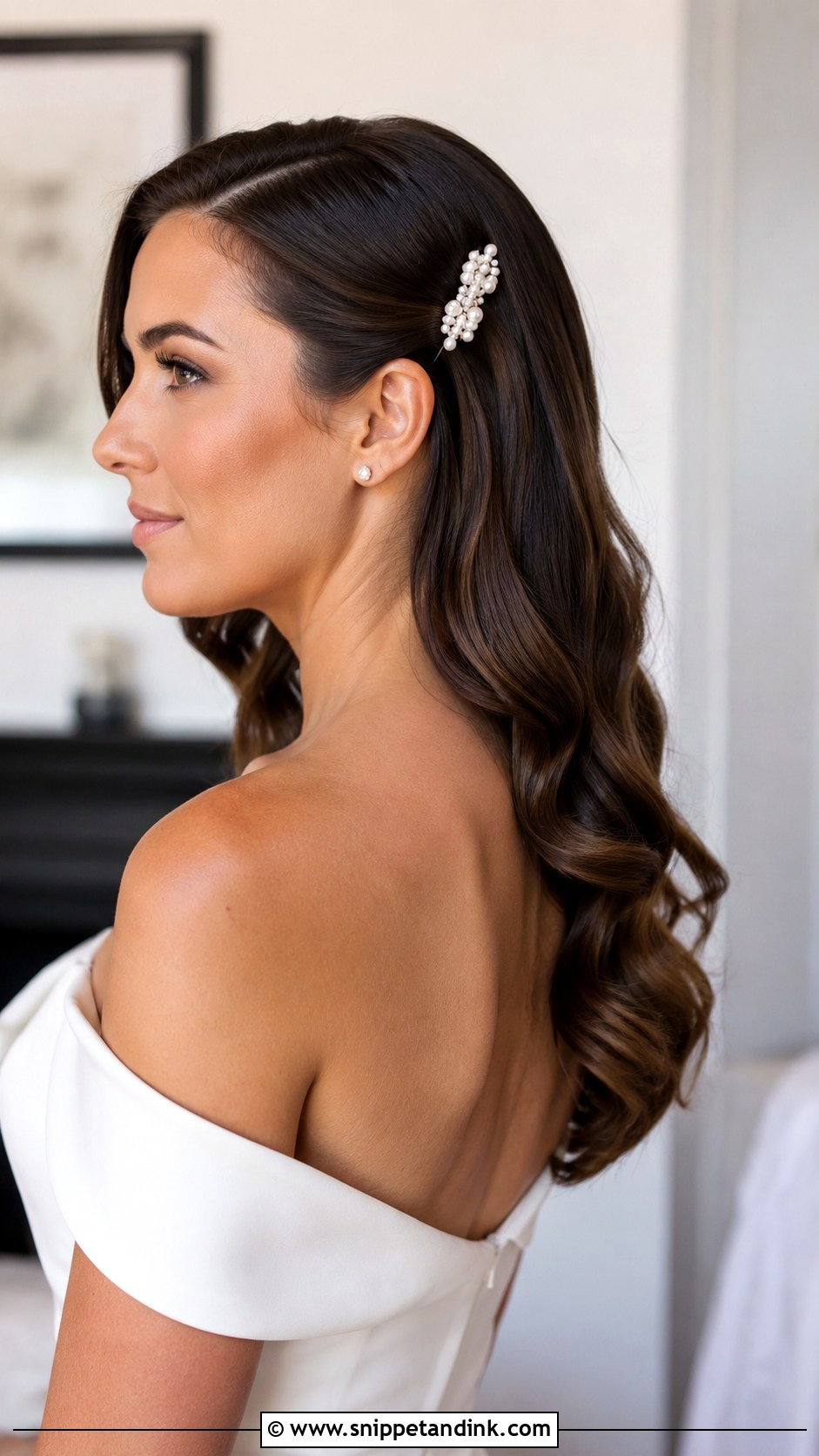 Statement Pearl Clip - Snippet and Ink - 20 Bride Hair Piece Ideas