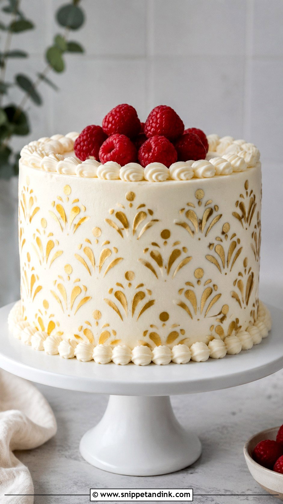 Stencil Cake - Snippet and Ink - 20 How to Decorate Cakes for Beginners