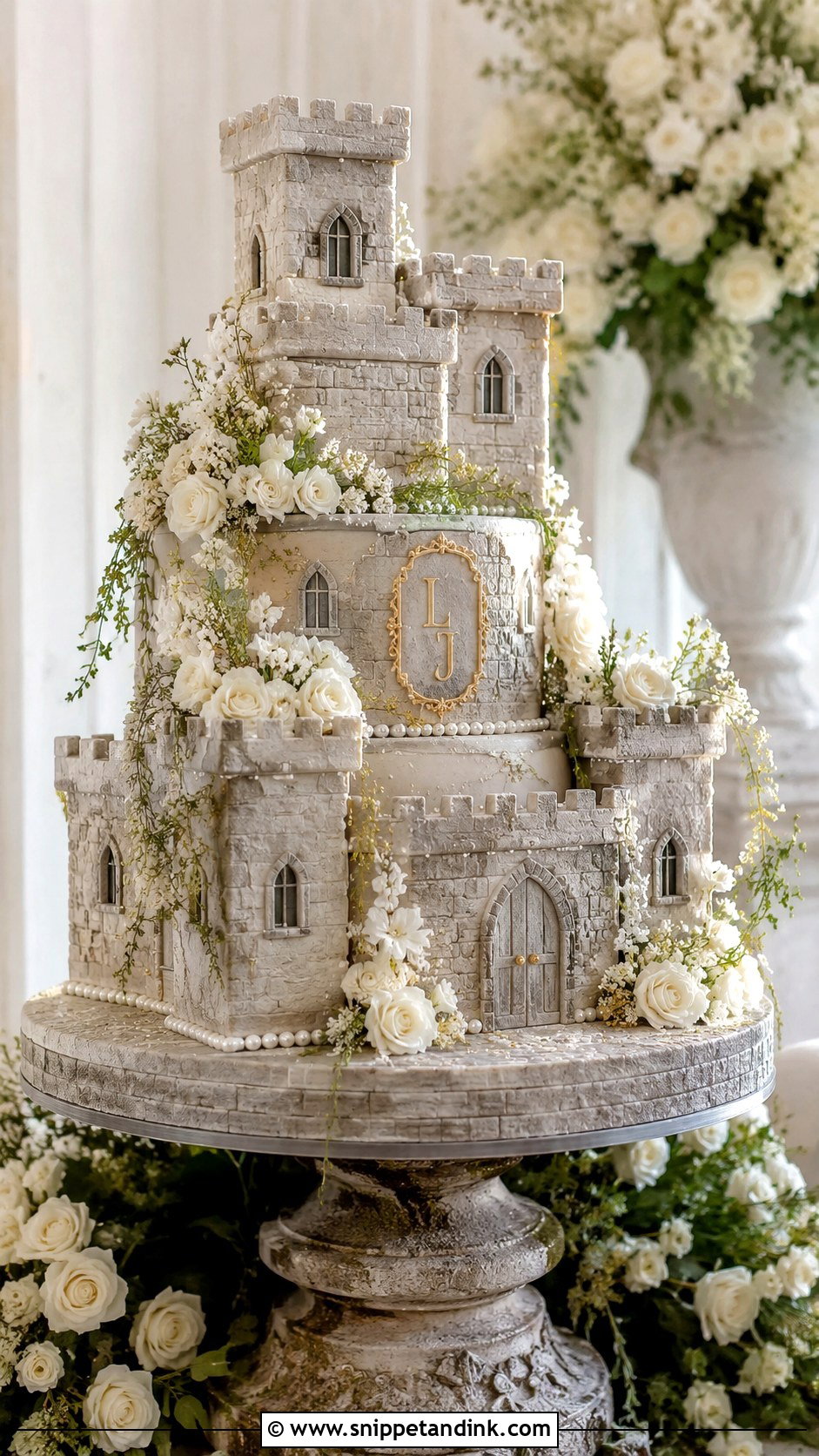 Stone Castle Wedding Cake - Snippet and Ink - 20 Castle Cakes for Wedding