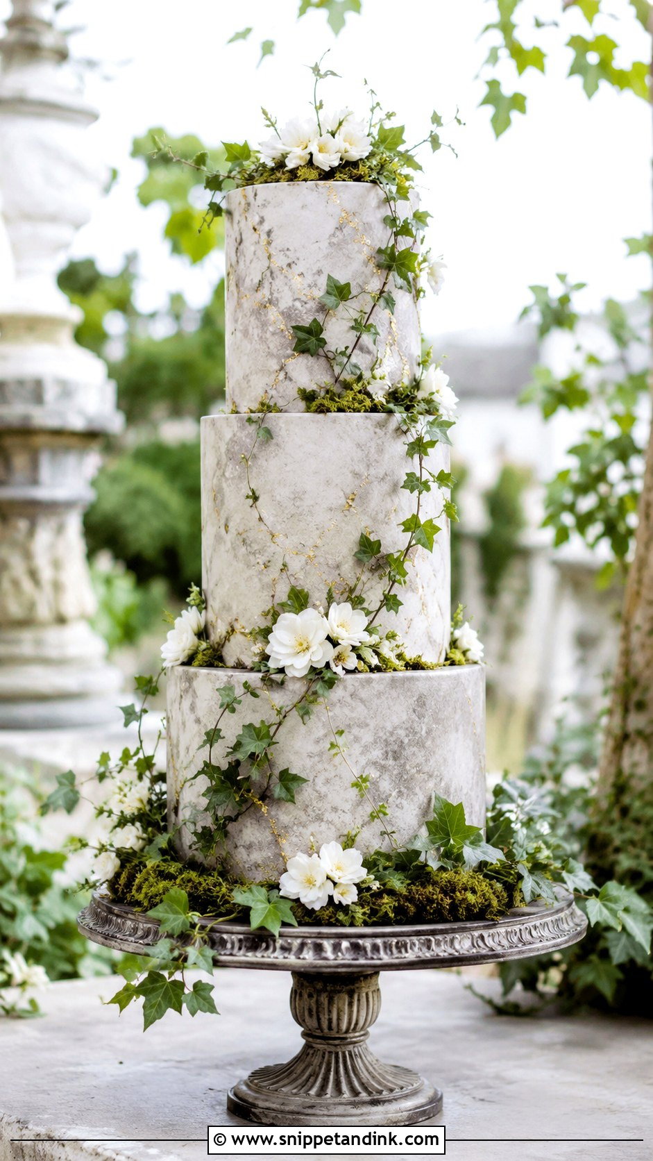 Stone Wedding Cake - Snippet and Ink - 20 Enchanted Theme Cake Ideas for Wedding