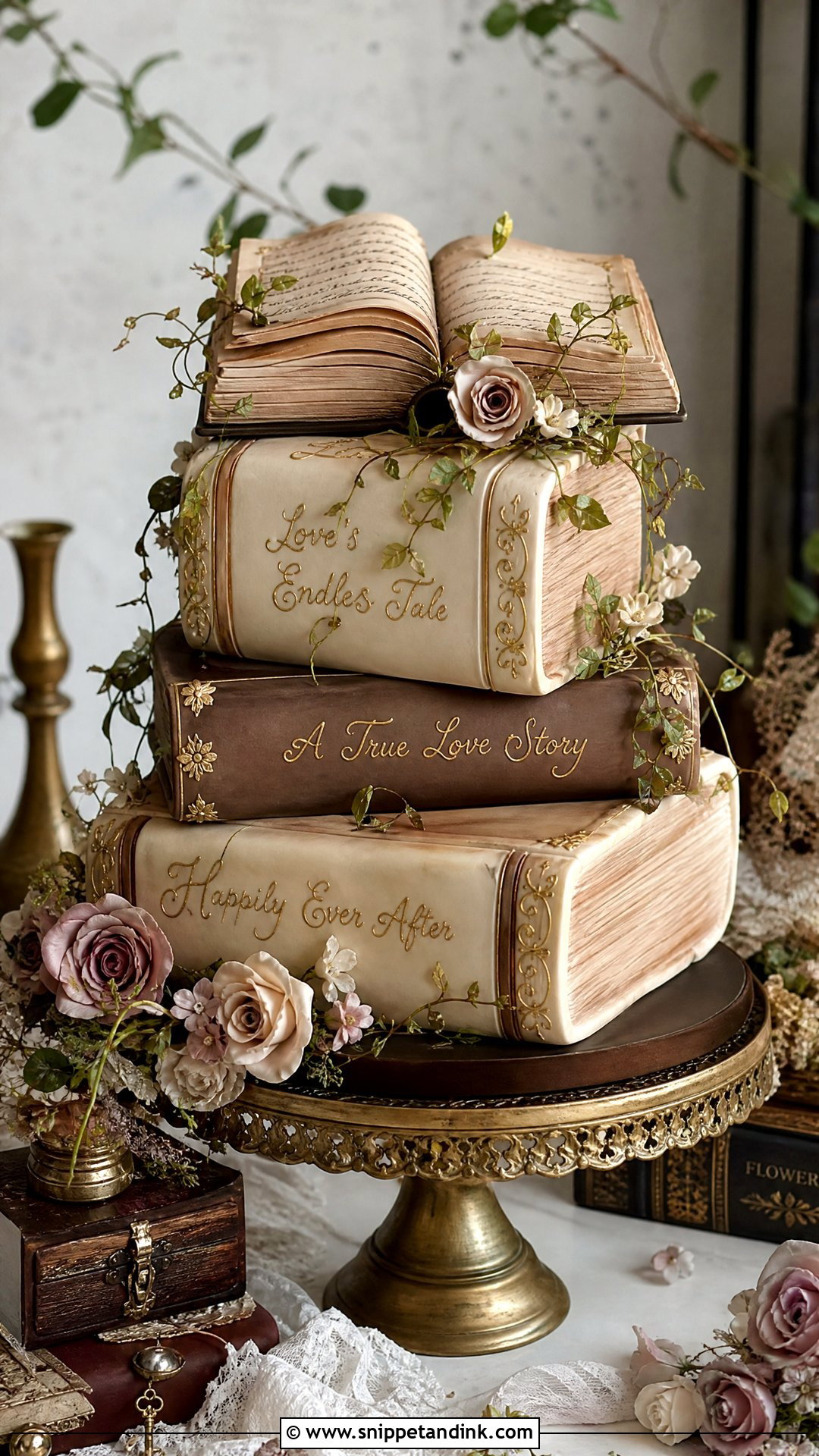 Storybook Wedding Cake - Snippet and Ink - 30 Fantasy Cake Ideas for Wedding