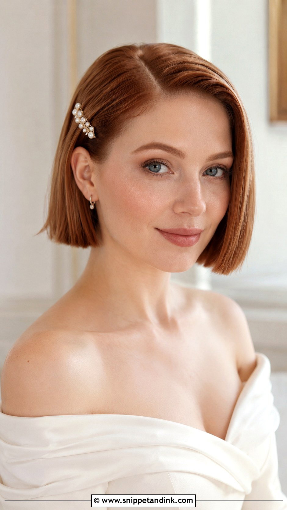 Straight Bob Wedding Hair - Snippet and Ink - 15 Straight Hair Hairstyles for Weddings